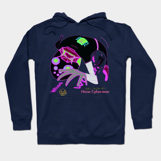 Neon Cyberman Whoa! Hoodie by bertiebird